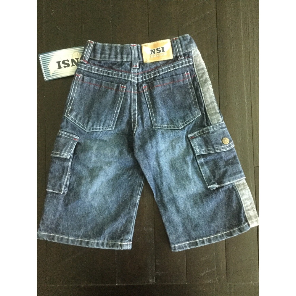 NWT Boys 3T Denim Long Cargo Shorts, New (T31) 0115